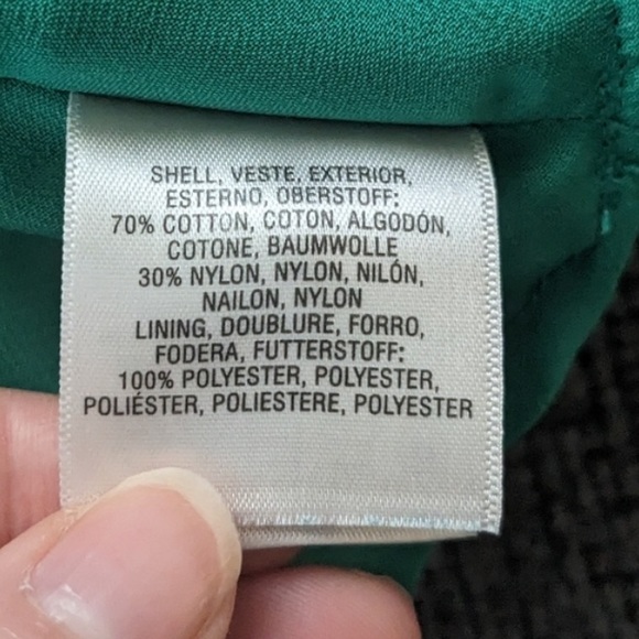 Anthropologie•Moulinette Soeurs•Green Lace Peplum Blouse•Sz 4 - Picture 9 of 10